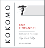 Zinfandel, Timber Crest Vineyards, Dry Creek Valley